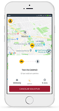 Dispositivo Móvil con App TaxiClick